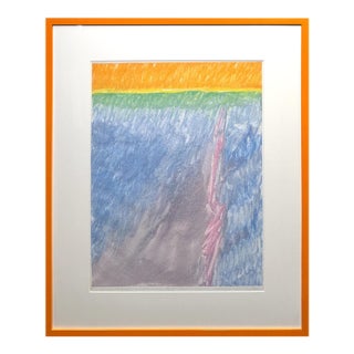 Late 20th Century Monotype Frank E. McCulloch Cielo Naranjo 28 X 32 For Sale