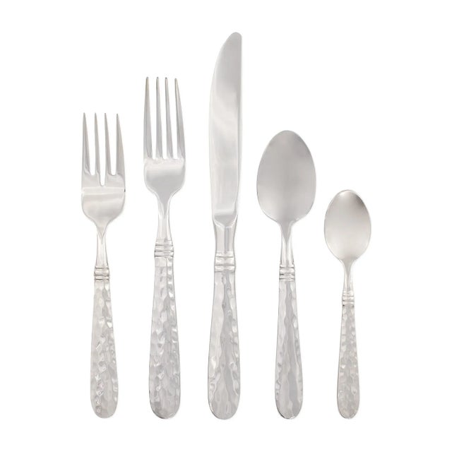 VIETRI Martellato Flatware Five-Piece Place Setting For Sale - Image 11 of 11