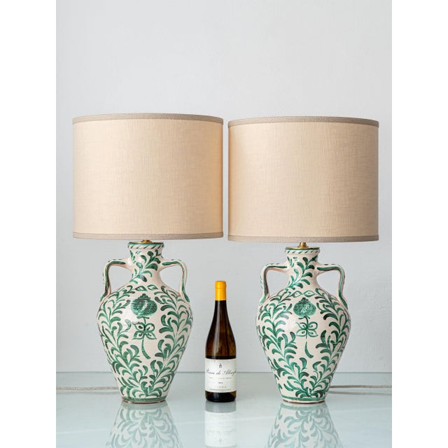 Rooted in one of Spain's oldest living craft traditions, these Fajalauza ceramic amphora bases were hand-thrown and...