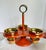 Mid-Century Modern Space Age Rotating Condiment Server With Fire-King Milk Glass Bowls For Sale In Los Angeles - Image 6 of 11