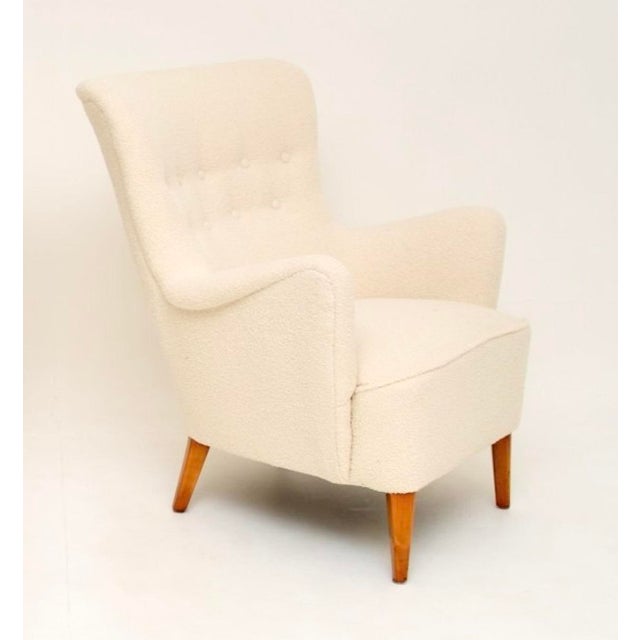 Mid-Century Modern Vintage Swedish Armchair attributed to Folke Ohlsson for Dux, 1960s For Sale - Image 3 of 7