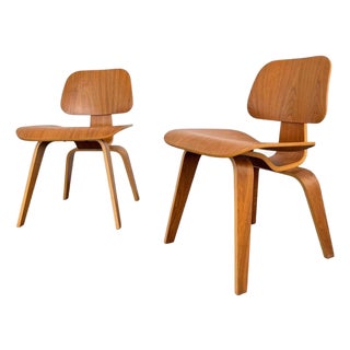 Birch Ply DCW Chairs by Eames for Herman Miller For Sale