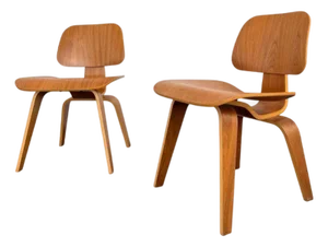 Birch Ply DCW Chairs by Eames for Herman Miller