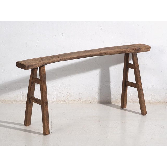 Small Antique Wooden Bench For Sale - Image 9 of 9