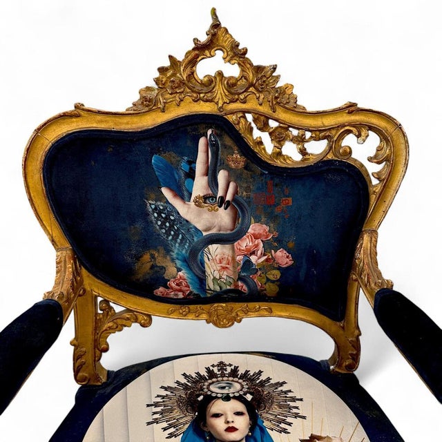 Set of Louis XV Style Gilt Armchairs For Sale - Image 4 of 18