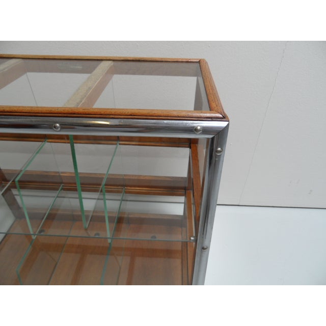 Brown Vintage Dutch Bakery Display Cabinet, 1930s For Sale - Image 8 of 17