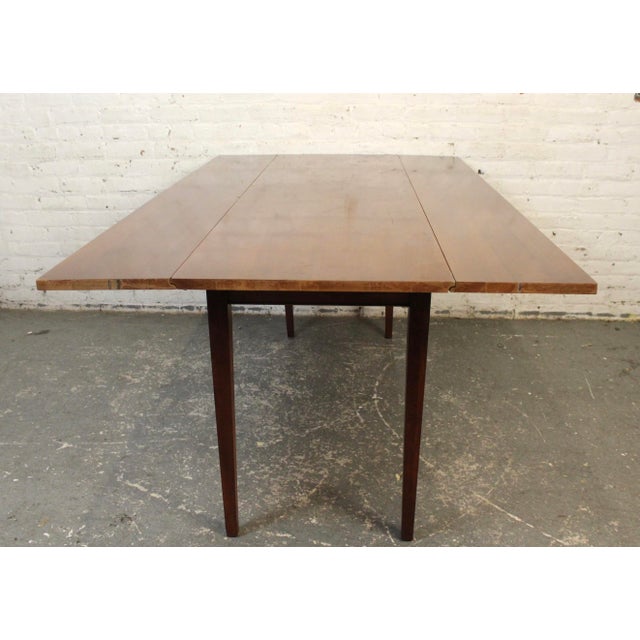 Mid 20th Century Henkel-Harris Co. Solid Wild Black Cherry Drop-Leaf Table For Sale - Image 10 of 18