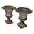 French Pair French 19th Century Iron Garden Urns For Sale - Image 3 of 3