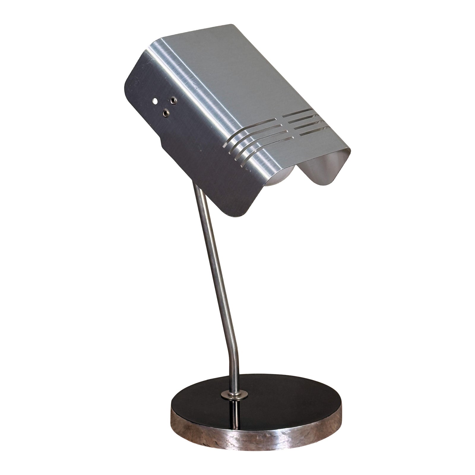 Mid Century Modern Italian Chrome Table Lamp by Gino Sarfatti for Targetti Sankey