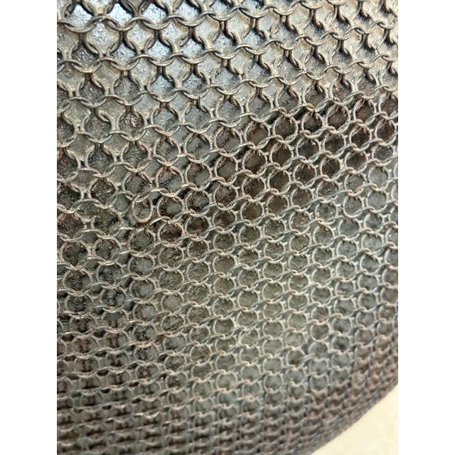Late 20th Century Vintage Indian ‘Rajasthani Style’ Metal Water Jug, Vessel Encased in Chain-Mail, Wire Mesh Exterior For Sale - Image 5 of 12