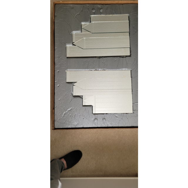 Glass Vintage 1980's New York City Skyline 3d Wall Mirror W/ Twin Towers For Sale - Image 7 of 8