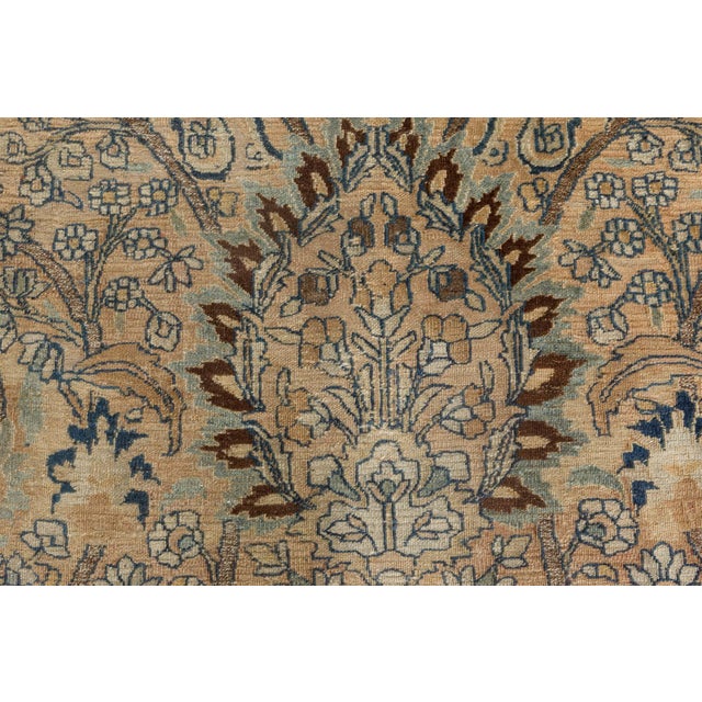 Authentic 19th Century Persian Meshad Handmade Wool Carpet For Sale - Image 4 of 8