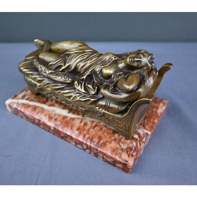 Art Nouveau Bronze Inkwell from Marotte, 1900s For Sale - Image 4 of 18