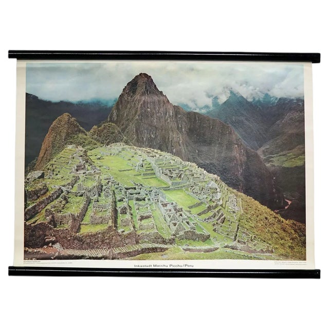 Macchu Picchu Inca City Peru Photo Poster, 1970s For Sale