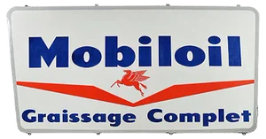 Mobiloil Enamel Sign Advertising