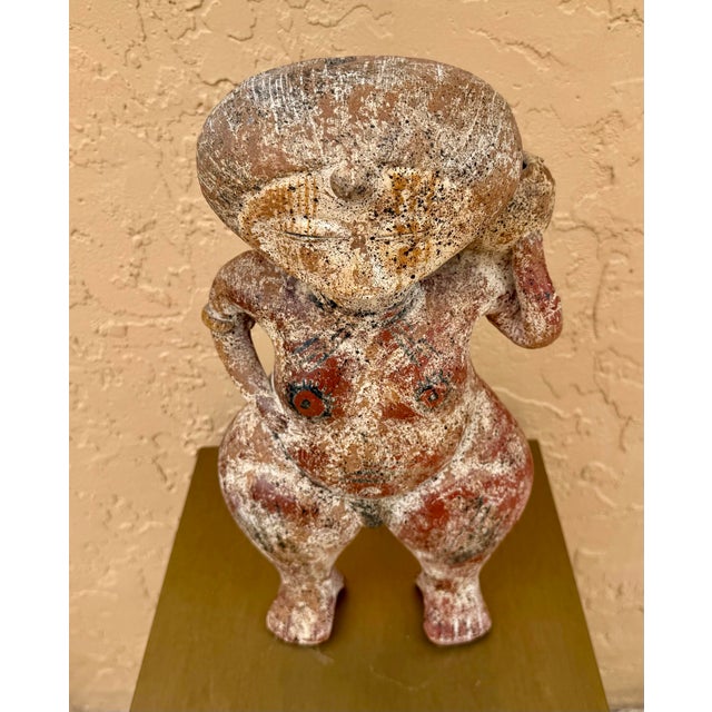 Red Nayarit Chinesco Standing Female Figurine For Sale - Image 8 of 8
