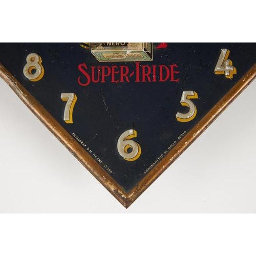 Super Iride Advertising Clock in Lithographed Tin For Sale - Image 4 of 6