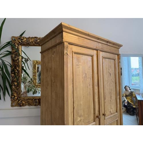 Rustic Wardrobe in Natural Wood For Sale - Image 13 of 16