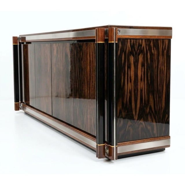 Regency Style Sideboard by Paolo Barracchia for Roman Decò, 1970s For Sale - Image 4 of 12