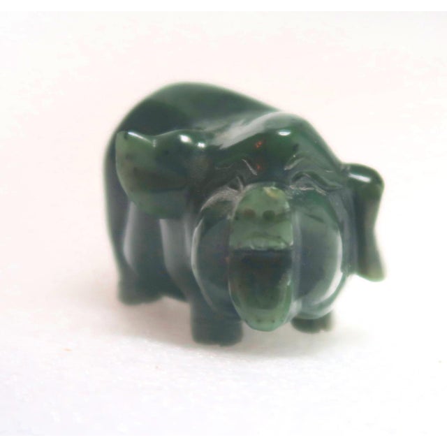 Late 20th Century Miniature Hand-Carved Piglet of Nephrite Jade For Sale - Image 15 of 18