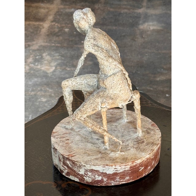 Mid 20th Century Mid 20th Century Abstract Sculpture of a Seated Figure For Sale - Image 5 of 7
