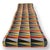 Bold and colorful rainbow wave bench, quintessentially 80s, evoking a sense of nostalgia for the bygone era. The abstract...