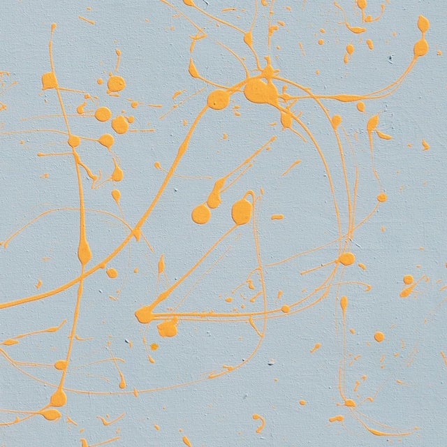 Textile 'Biomorphic Abstract, Azure and Gold' by Wendy Trosper DeRoux, Mills College, Seattle, Shoji Hamada For Sale - Image 7 of 8