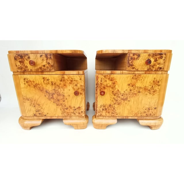 Art Deco Bedside Tables by Jindřich Halabala for Up Závody, 1940s, Set of 2 For Sale - Image 14 of 14