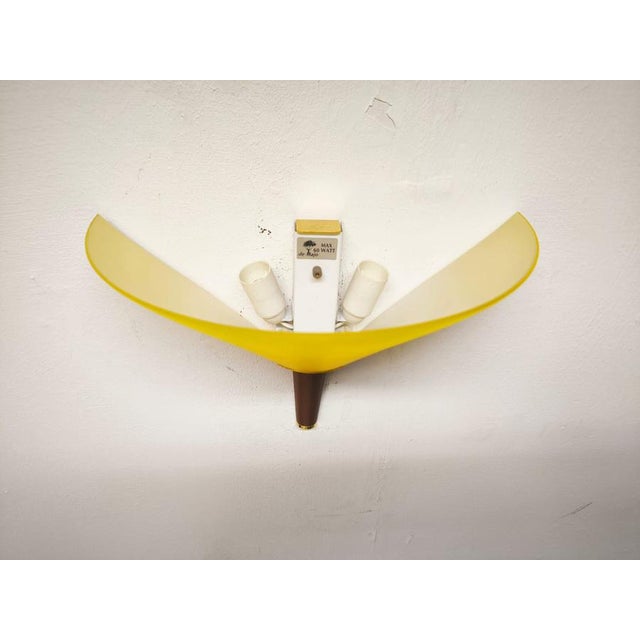 Yellow Murano Wall Light from De Majo, 1990s For Sale - Image 4 of 8