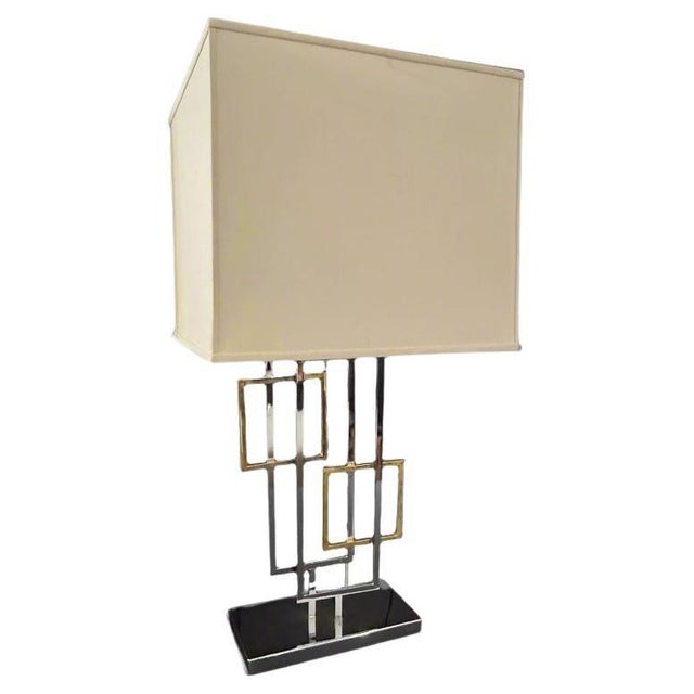 1970s Single Geometric Modernist Table Lamp For Sale - Image 15 of 18