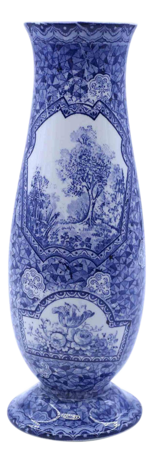 Blue Ceramic Vase by Franz Anton Mehlem, 1800s