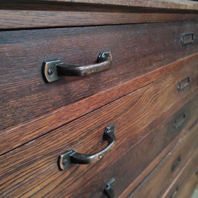 Vintage Architect's Drawing Cabinet in Wood For Sale - Image 5 of 11