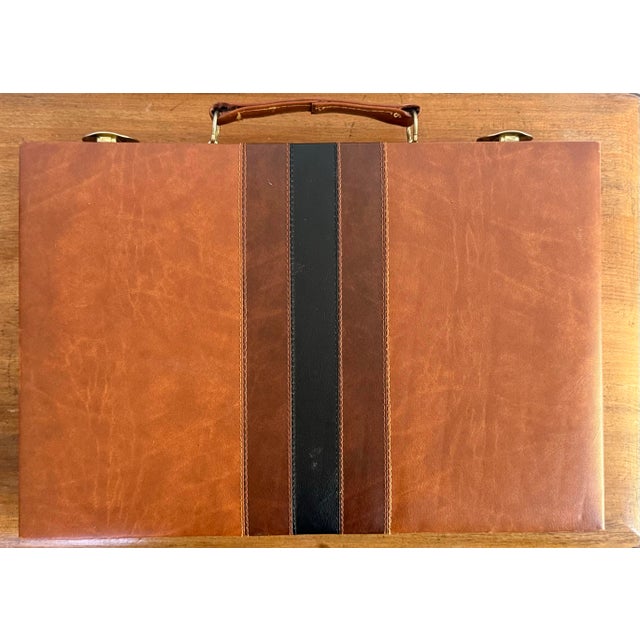Brown Large Vintage Complete Backgammon Game in Case For Sale - Image 8 of 9