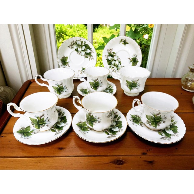 Vintage Trillium Set for Six People from Royal Albert, 1980s, Set of 12 For Sale - Image 6 of 18