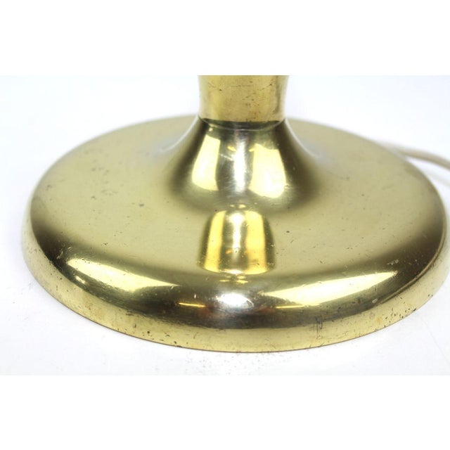 charming table lamp made or solid cast brass, original sockets E27 with porcelain ring and rotary switch, electrification...