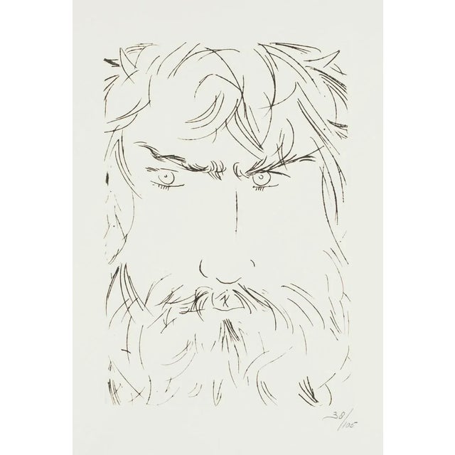 Portrait of Oedipus - Original Etching by Giacomo Manzù - 1968 1968 For Sale - Image 3 of 3
