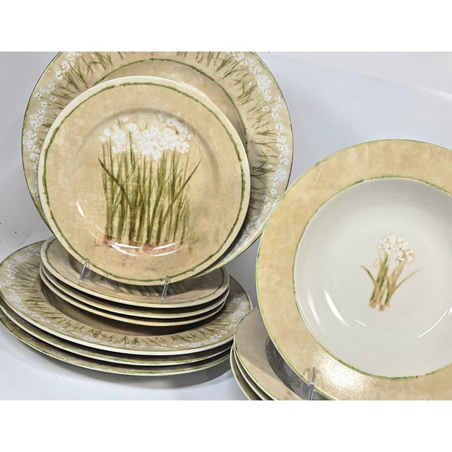 Illustration Art Nouveau Daffodil China- Set of Twelve For Sale - Image 3 of 12