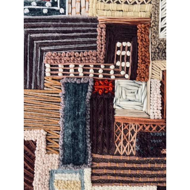1960s Fiber Art Wall Textile For Sale - Image 10 of 10