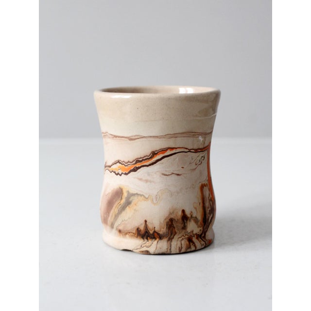 Ceramic Mid 20th Century Mid-Century Nemadji Pottery Swirl Glaze Mug For Sale - Image 7 of 11