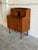 1960s Teak Brown Vanity Desk Secretary Bureau Combo Storage Cabinet Denmark 1960s For Sale - Image 5 of 10