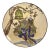 1978 Hand Painted Dojoji Temple Love Story Ceramic Plate by Rosalie 12.5”d For Sale