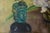 Gladys T Smith Still Life of Flowers and Buddha Head Oil Painting For Sale In San Francisco - Image 6 of 15