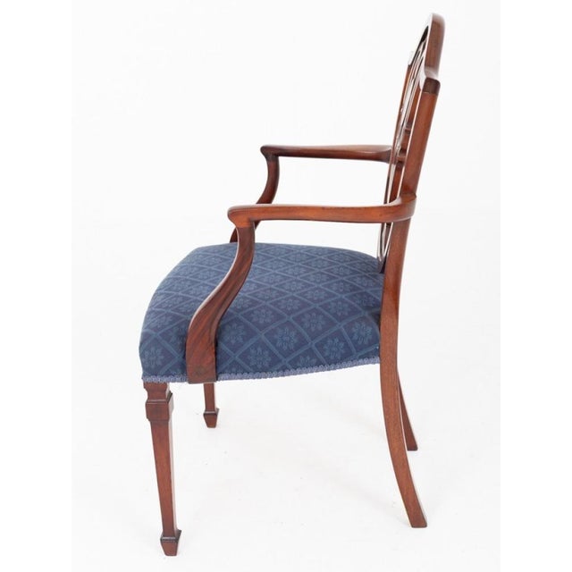 Hepplewhite Dining Chairs in Mahogany, Set of 12 For Sale - Image 4 of 7
