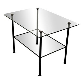 Vintage Side or Coffee Table in Steel and Glass, 1950s For Sale
