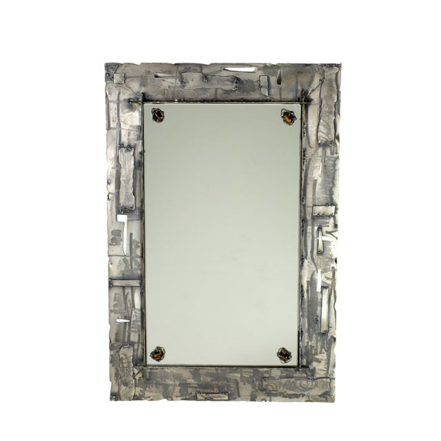 Italian Art Metal Wall Mirror from Ely, 1970s For Sale - Image 9 of 9