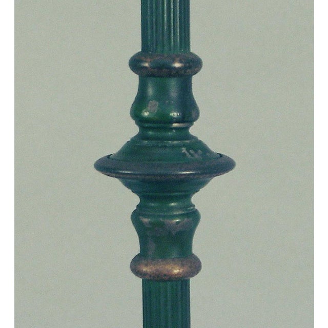 Metal 1910s Bradley & Hubbard (B&h) Aladdin Floor Lamp With Glass Flame Shade For Sale - Image 7 of 7