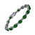 14 Carat Emerald 0.8 Carat Diamond Tennis Bracelet 18 Karat White Gold For Sale - Image 15 of 18