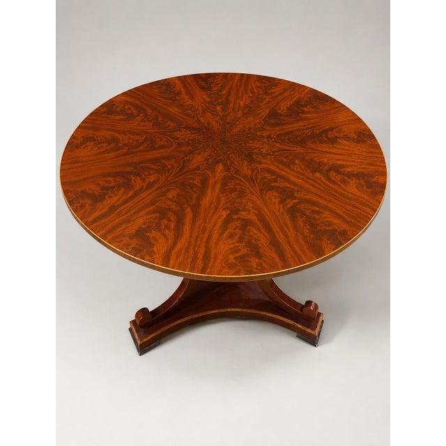 Early 19th Century Spectacular English Regency Flame Mahogany Starburst Tilt-Top Breakfast Table For Sale - Image 5 of 16
