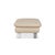 Animal Skin Leather Rossini Stool in Cream Beige from Koinor For Sale - Image 7 of 11