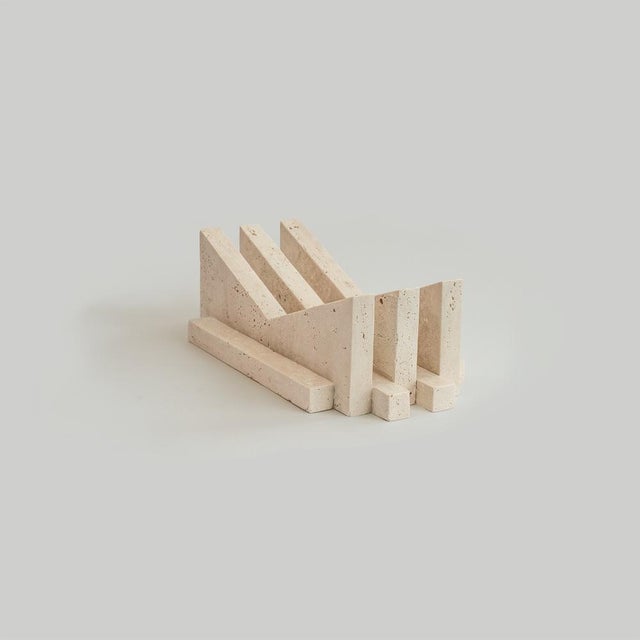 Early 21st Century Small Mathilda Bookstand in Travertine by Kiwano Concept For Sale - Image 5 of 6